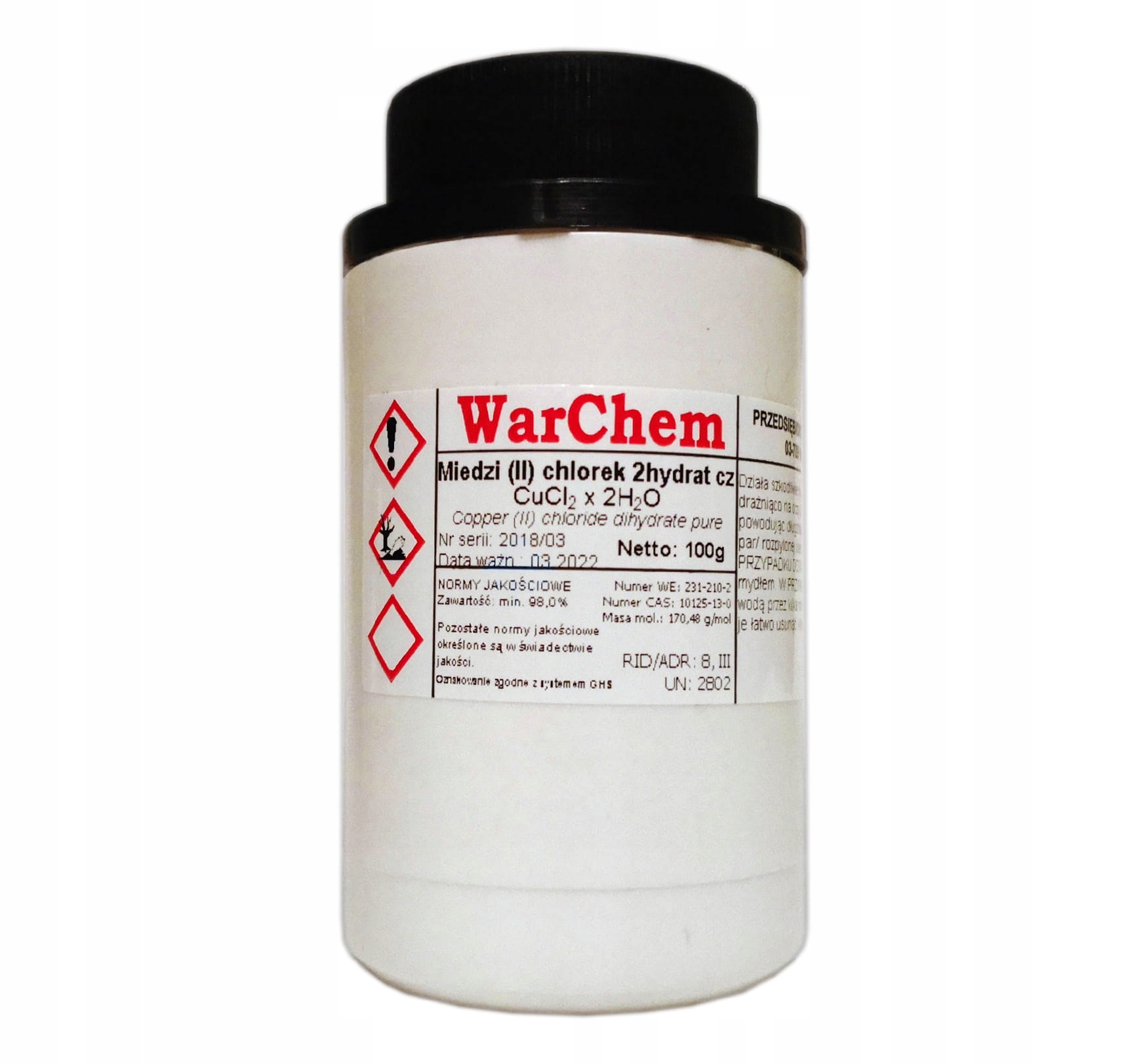 

Chlorek Miedzi (II) 100g Warchem [48174]
