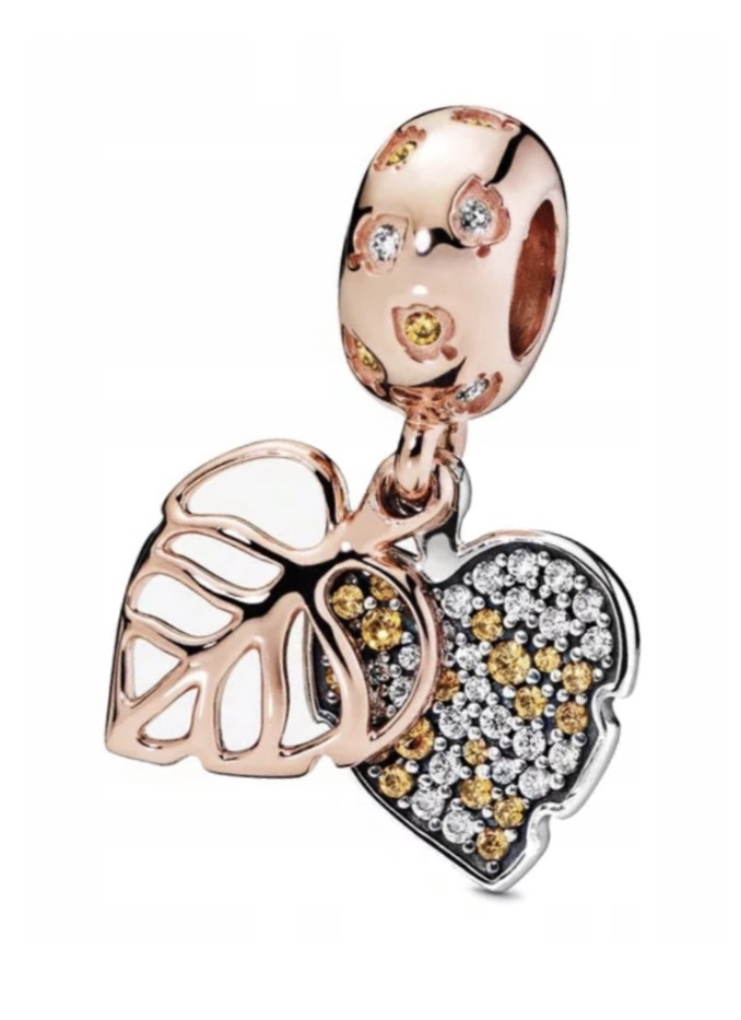 

Charms do Pandora Lśniący Liść Rose