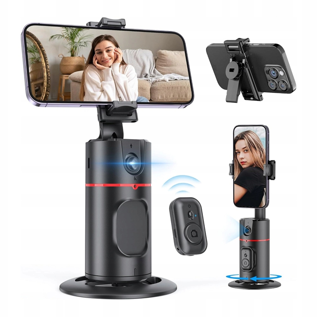 Otočný Držák Telefonu 360° Sledování Obličeje Bluetooth Dálkové Ovládání, Gesta