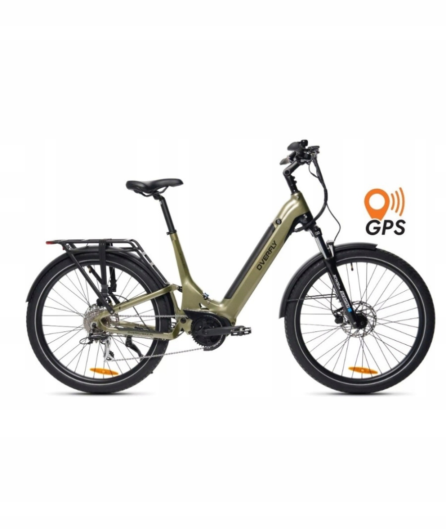 Rower elektryczny Overfly Artemis Neo Gps Oliwkowy 19.5" 48V 14Ah 672Wh
