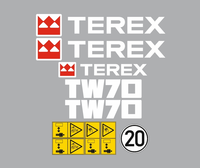 Samolepky samolepka Terex TW70