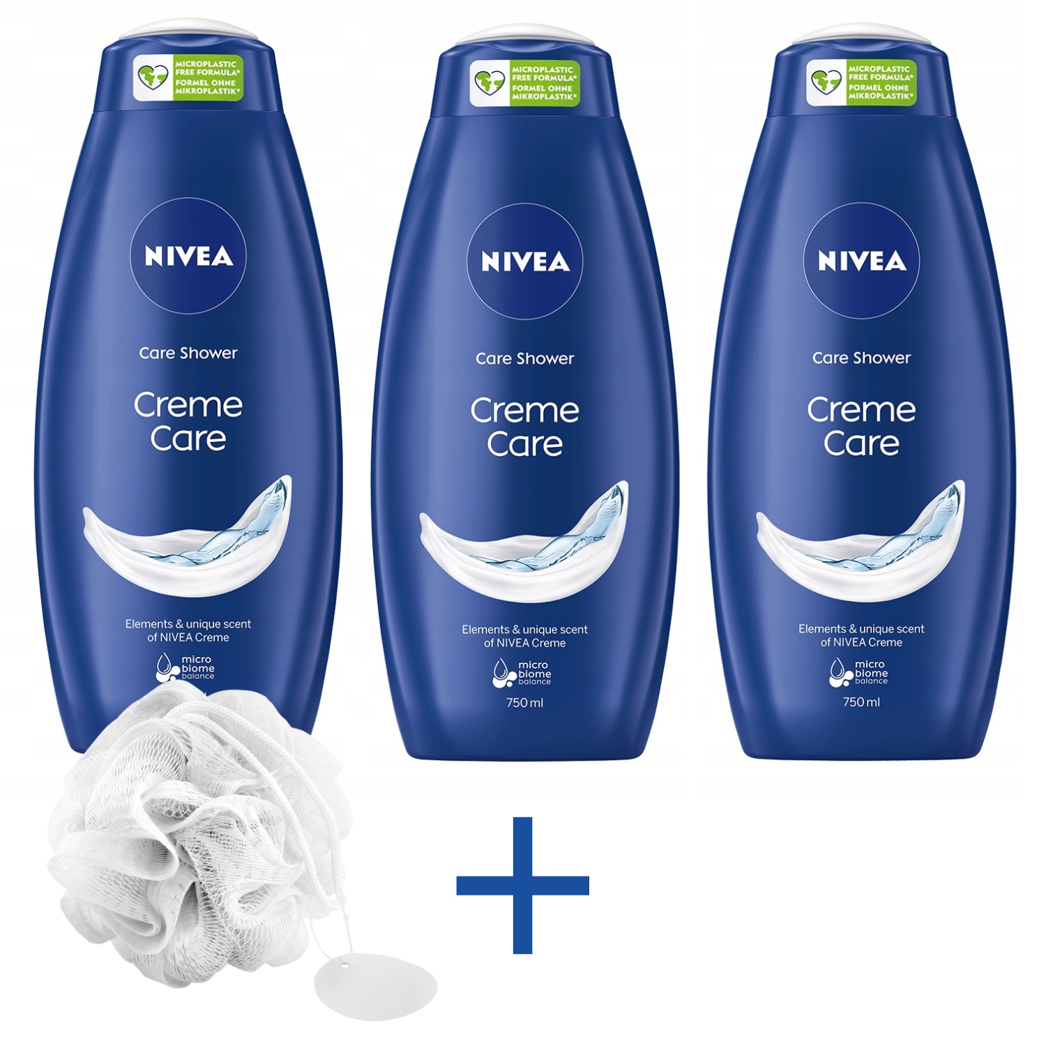 Nivea Creme Care Krémový Sprchový gel Nivea 750 ml x 3 Dárek