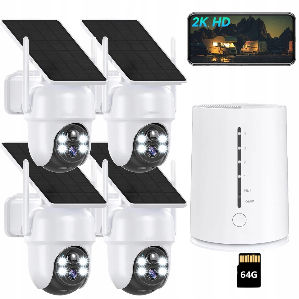 Otočná Wifi Kamera Ip Hd Audio Vnitřní Vnější 4MPX Detekce Alarmu