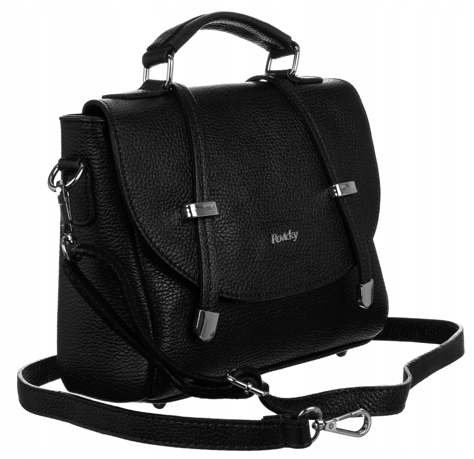 

Rovicky mała torebka skórzana czarna torby damskie