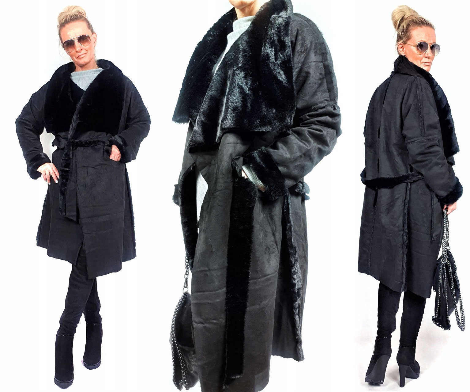 

Płaszczyk Futerko Eko Kożuch Zimowy Futro Luxury