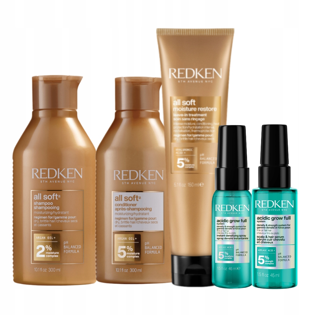 Redken All Soft Zestaw Nawilżający do Włosów Suchych i Łamliwych