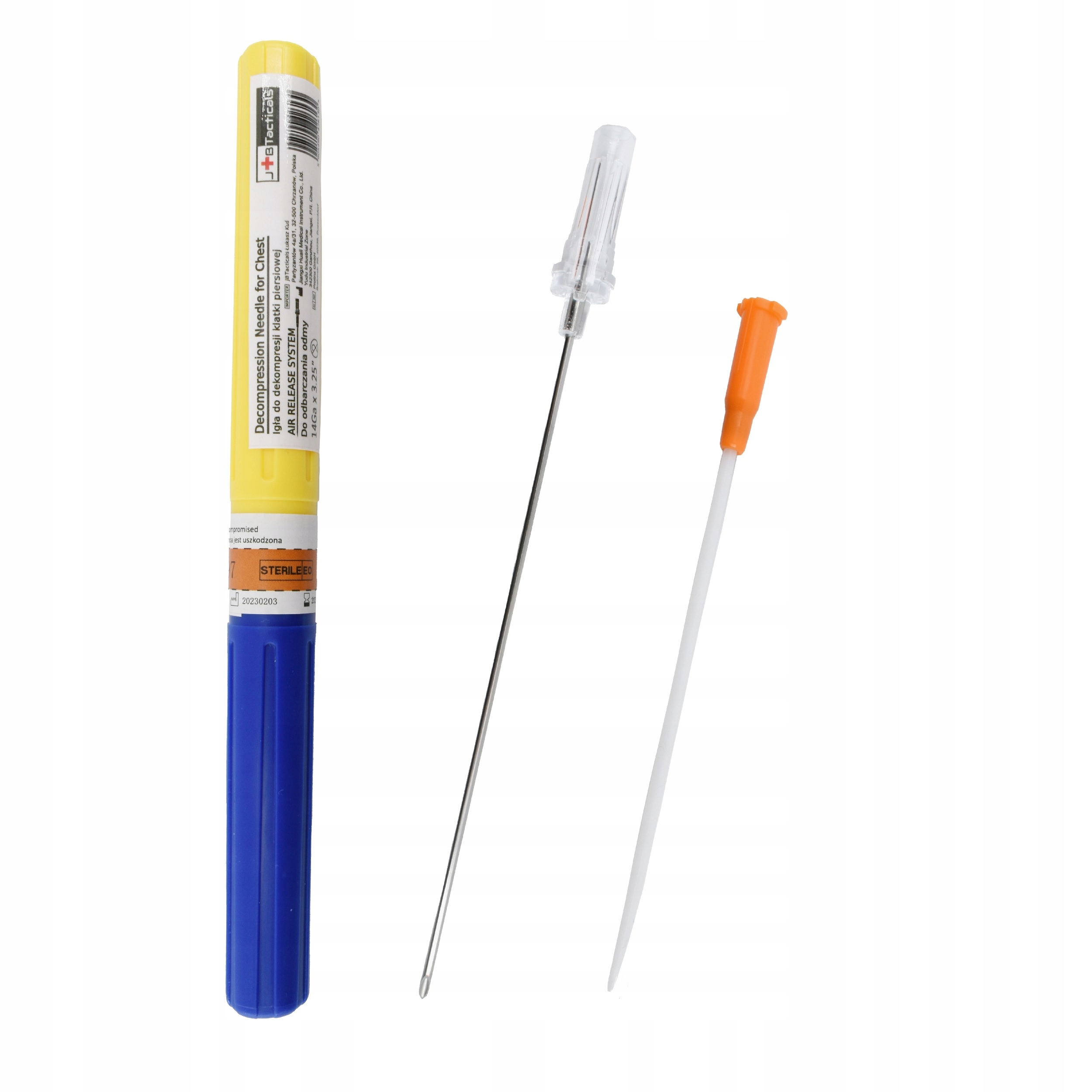 

Igła do dekompresji klatki piersiowej 14Ga x 3,25"