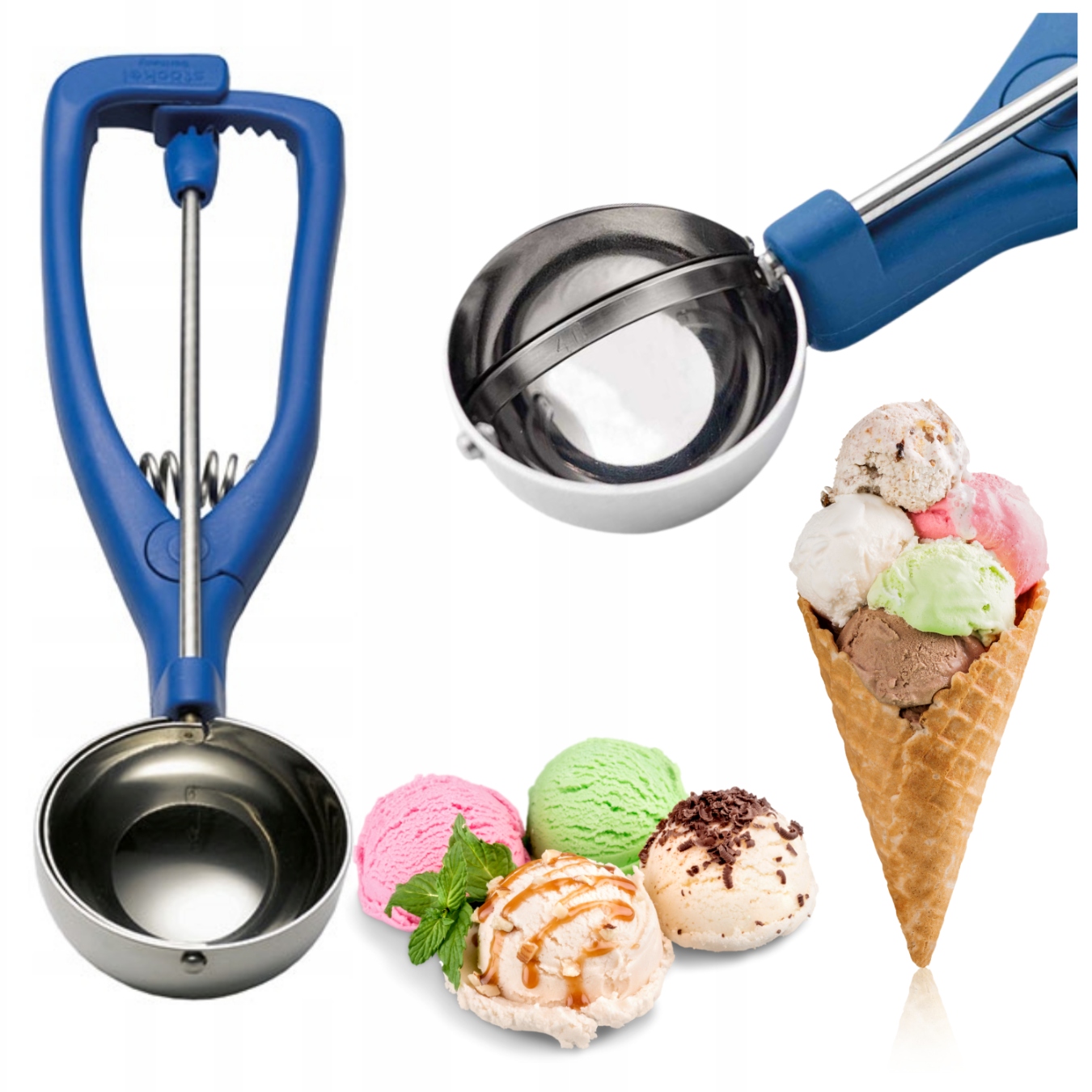 Lžíce na zmrzlinu Porcovač Stöckel 45 mm 1/40 Pro gastronomii