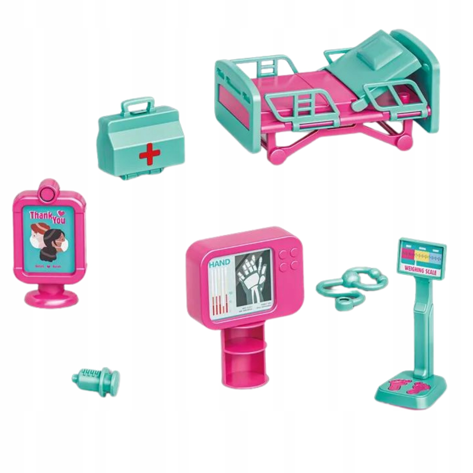 KARETKA MOBILNA ZESTAW MOBILNA KLINIKA PRZYCHODNIA AMBULANS LALKA AKCESORIA Marka inna