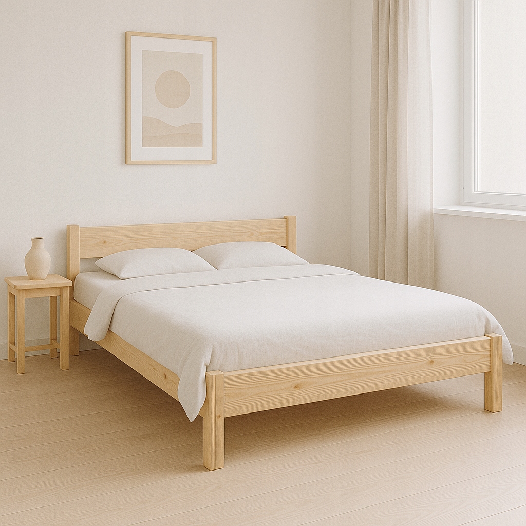 Postel pro mláděž 140x180, dřevěné, masivní, Výrobce, klasické, surové