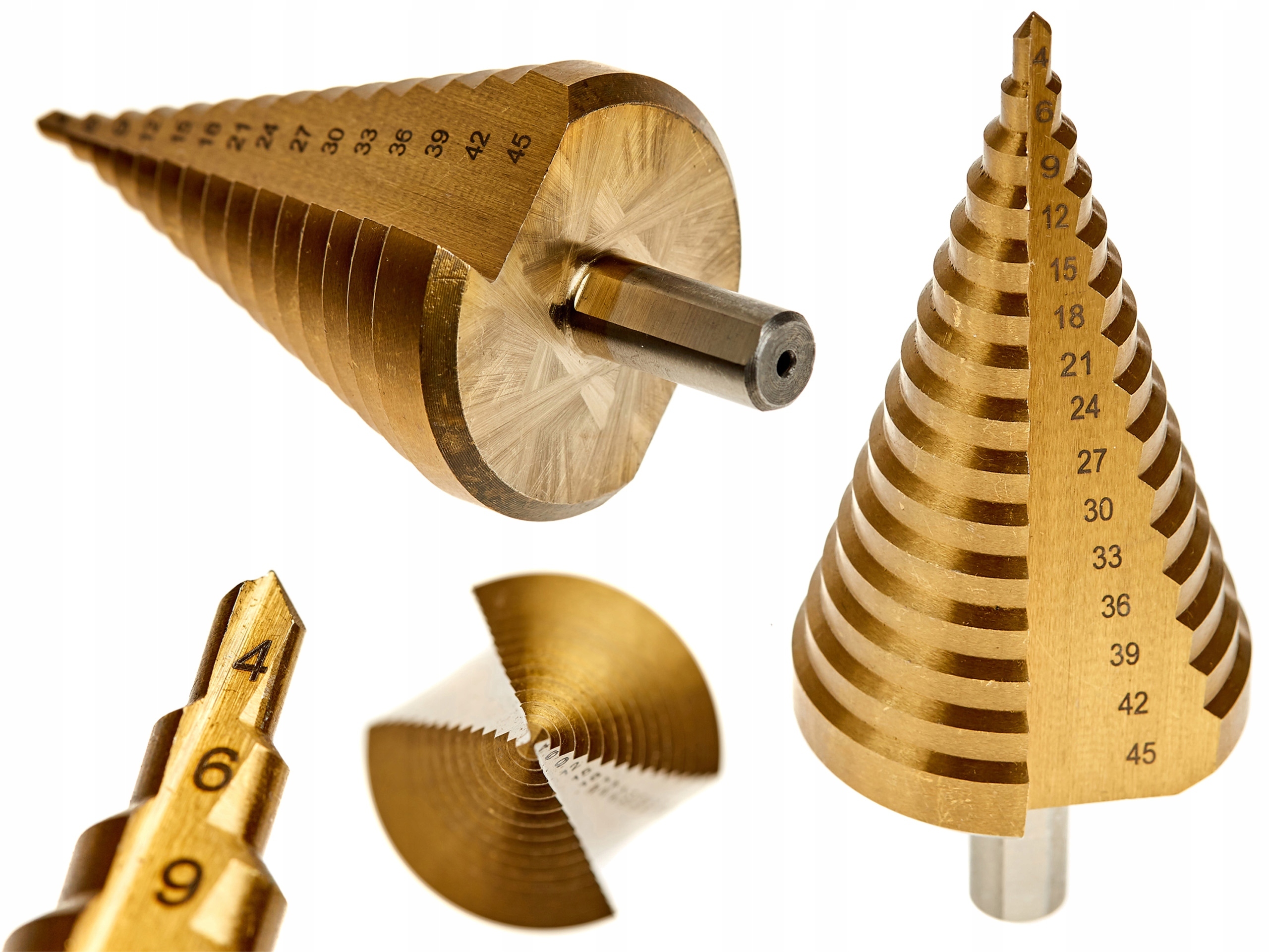 WIERTŁO STOŻKOWE STOPNIOWE CHOINKOWE 4-45MM