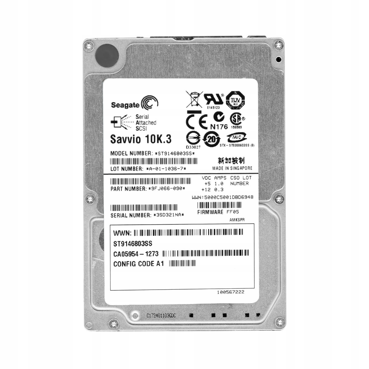 Fujitsu CA05954-1273 146GB 10K 16MB SAS-2 2.5" ST9146803SS