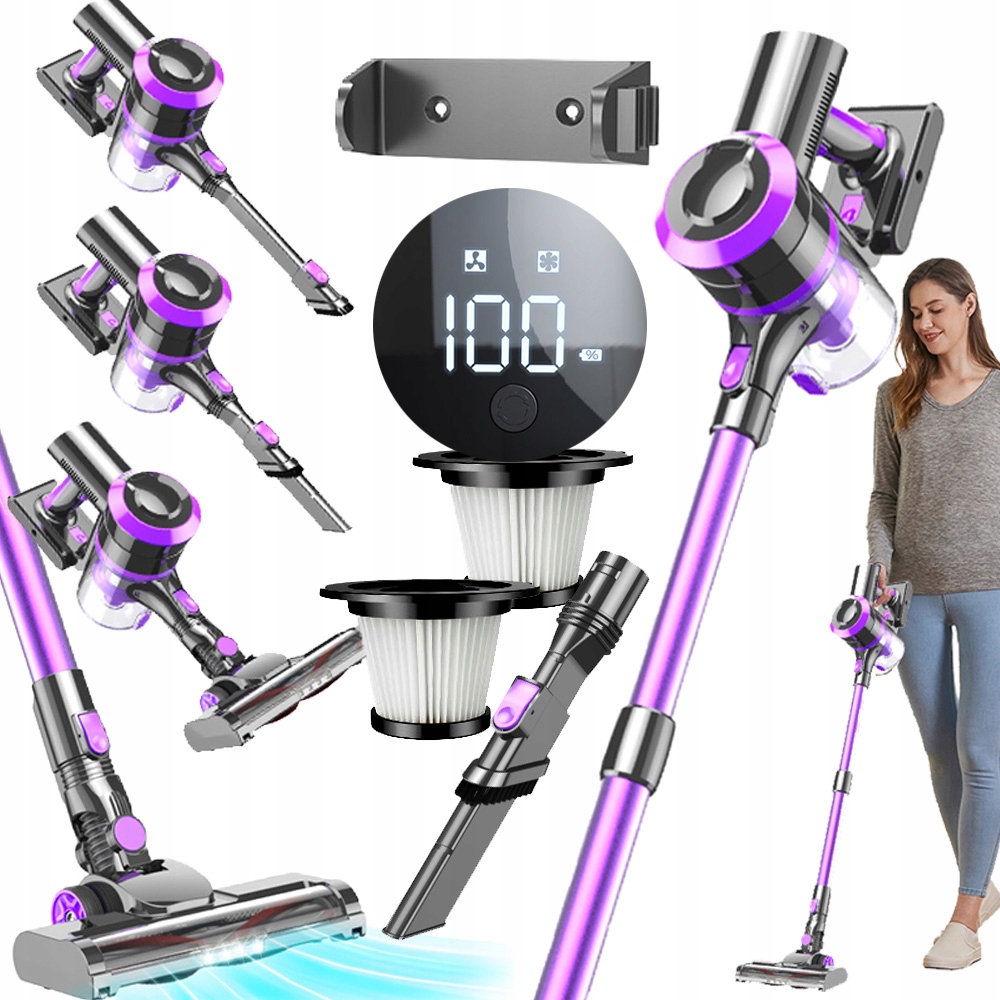 Vysavač Vertikální Cyklonový 400W Nádoba Na Slepice 4V1 Malý Výkonný