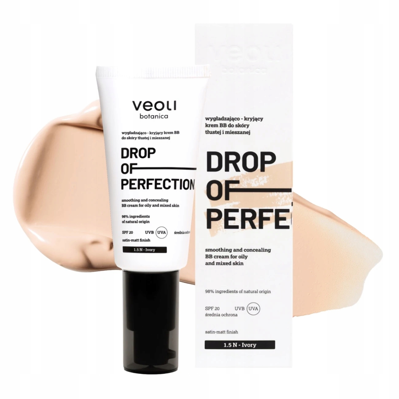 Bb krém Veoli Botanica 30 ml 1.5 N Ivory matný povrch