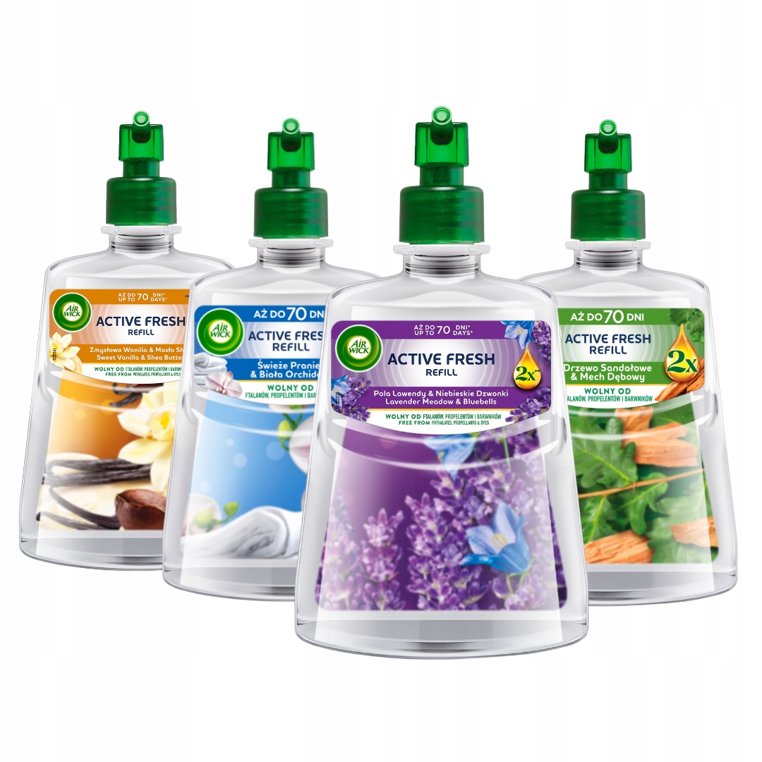 Levně Air Wick Active Fresh Osvěžovač Náplň MIX 228 x4