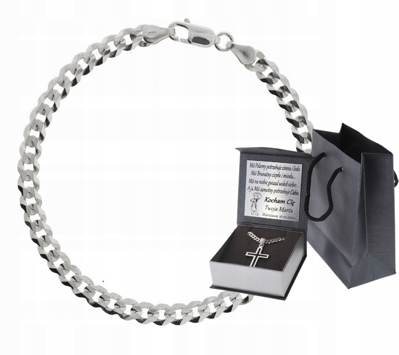 Pánský Náramek Ryzost 925 Masivní Gravírování Bonus