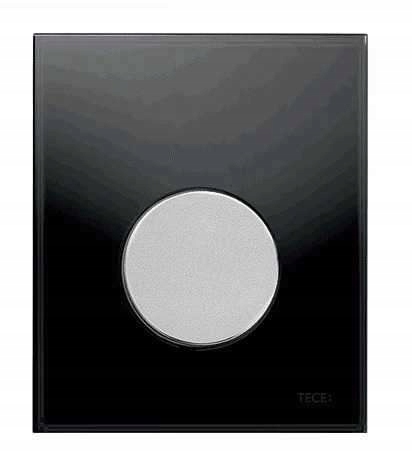 Skleněné tlačítko pro pisoár Tece Loop 9.242.655 černé sklo knoflík chrom