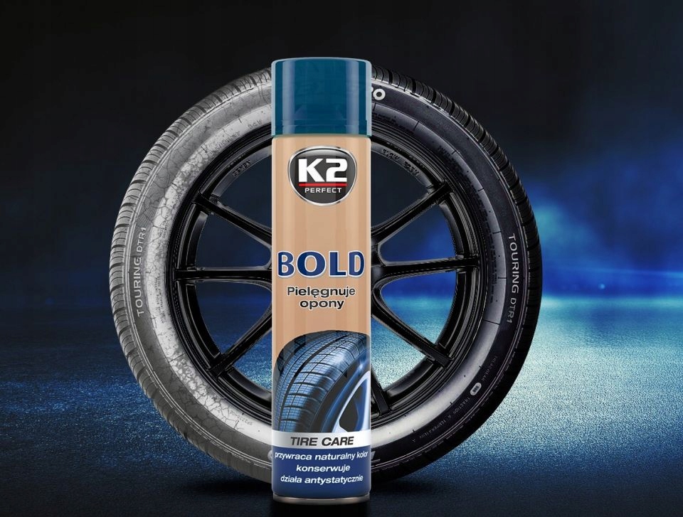 K2 BOLD SPRAY DO NABŁYSZCZANIA I PIELĘGNACJI OPON Waga produktu z opakowaniem jednostkowym 1 kg