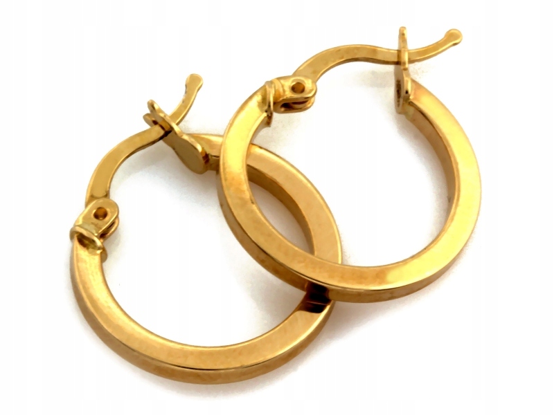 Zlaté Náušnice Klasické 585 20 mm, průměr vzoru kulatý kruh