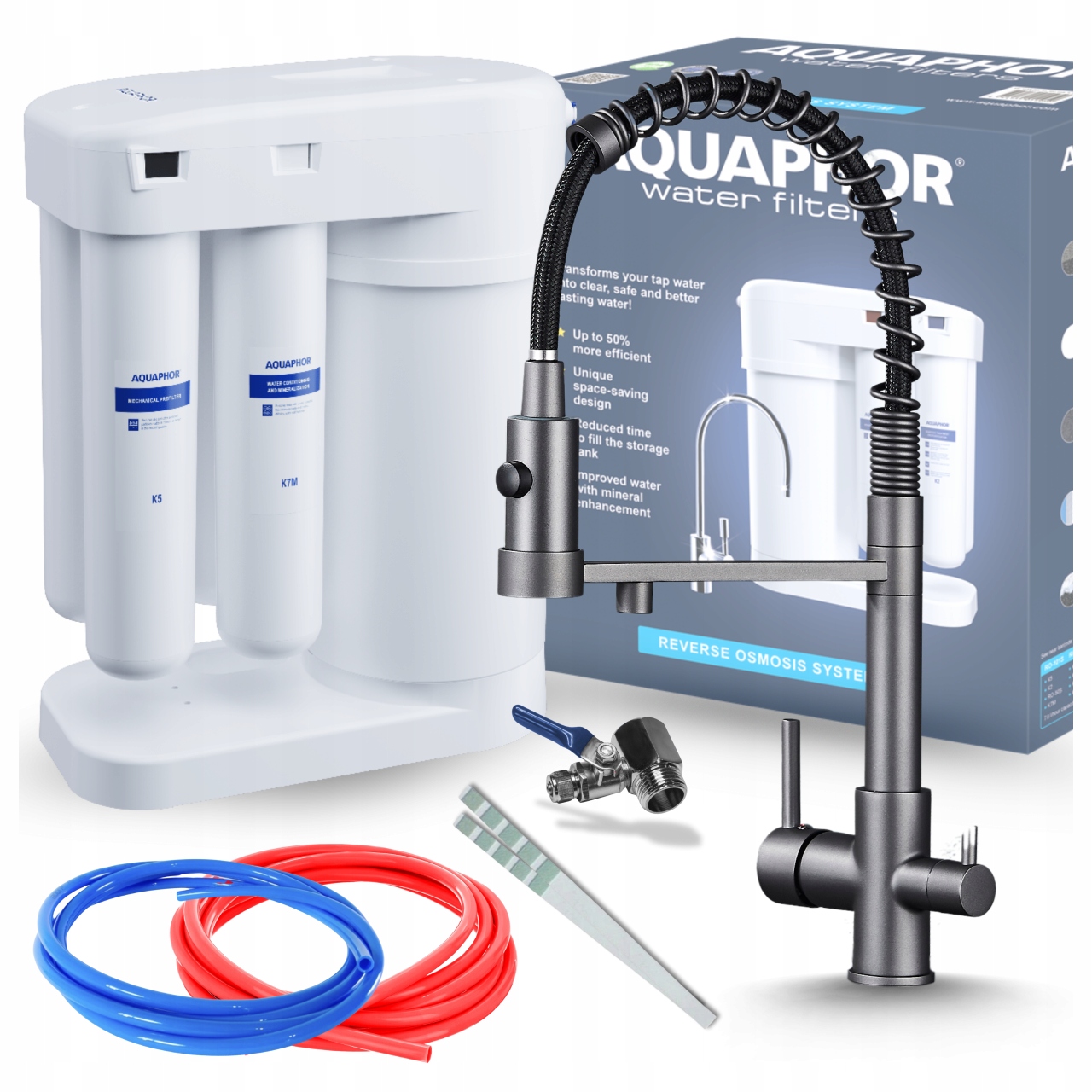 Filtr Aquaphor Atest Pzh A Kuchyňská Baterie S Vytahovací Sprcha Grafit Ari