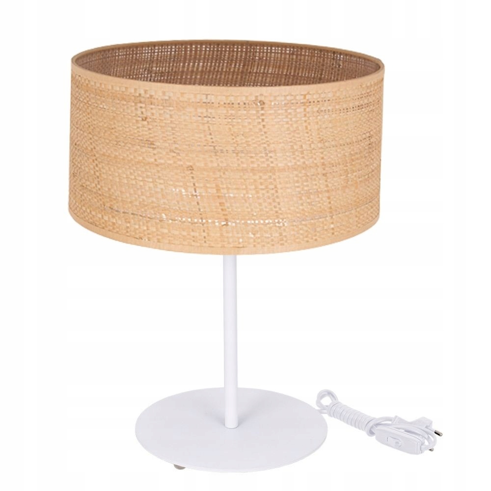Lampka Nocna Stołowa Biurkowa 30CM Boho Ratan