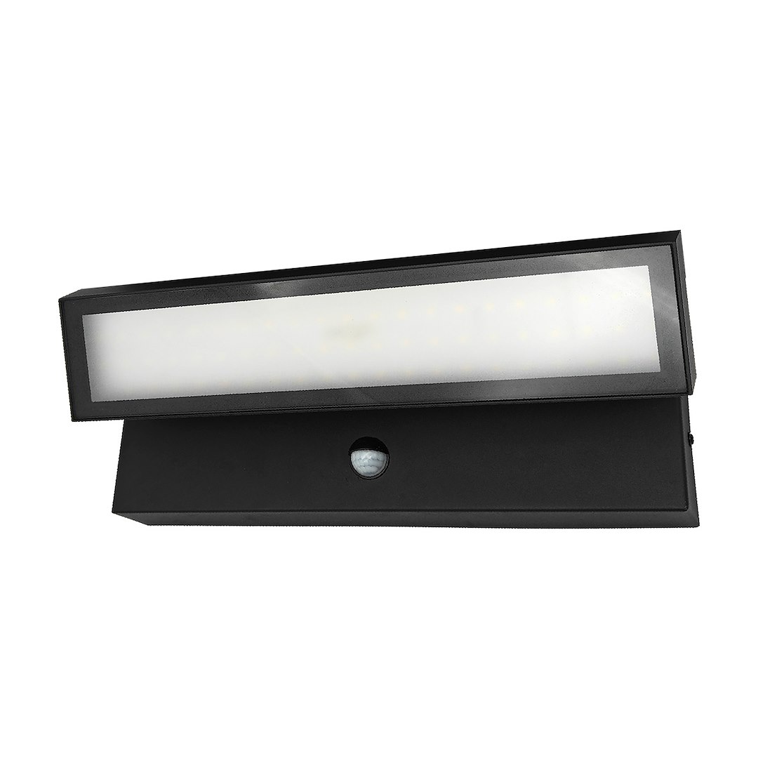 IdeaLED Velorion Led vonkajšie nástenné svietidlo 40W Pir IP65 čierne