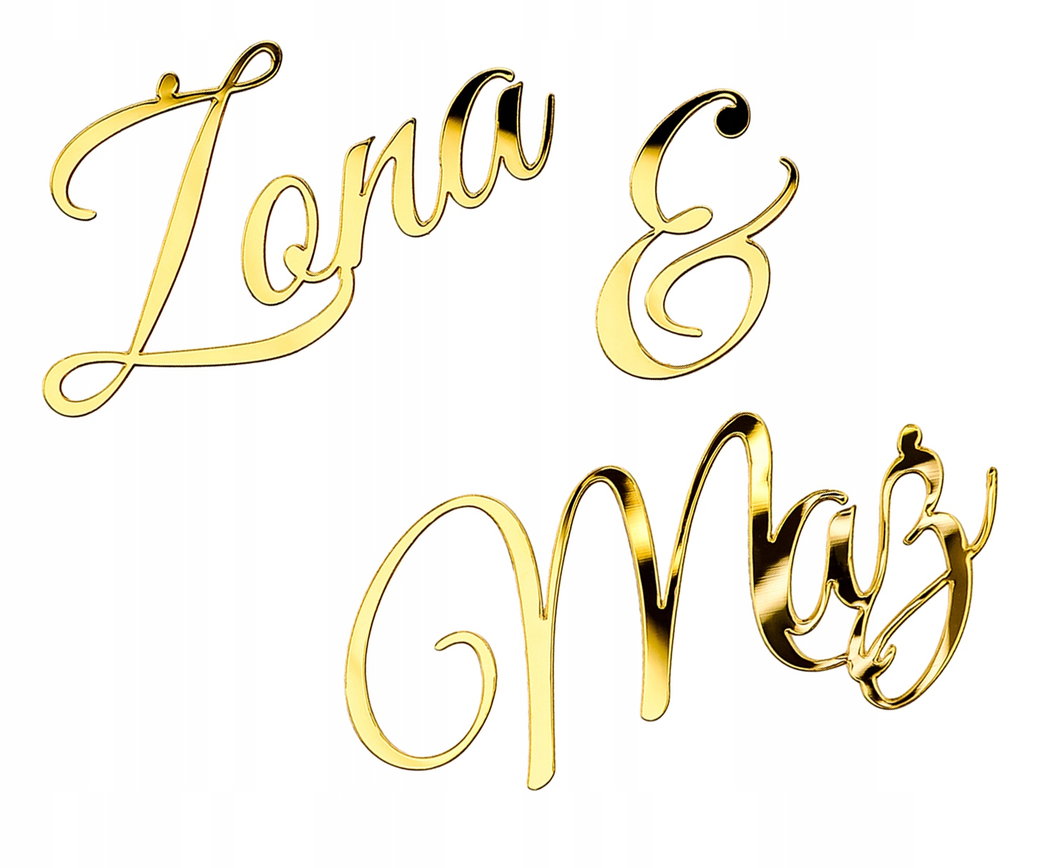 Złoty Napis na ściankę Ślub Wesele NWZ-5