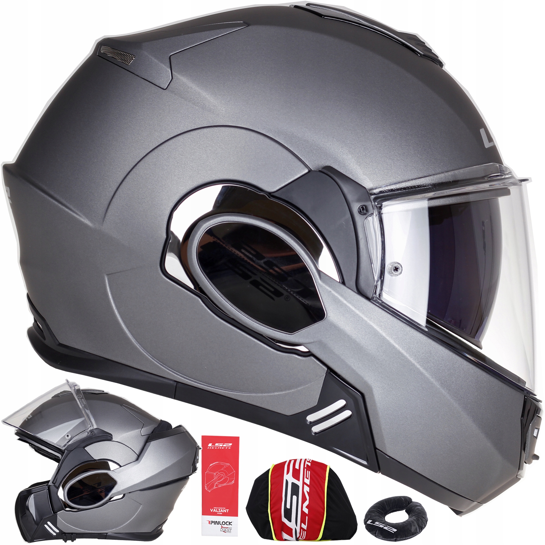 

LS2 FF399 Valiant Matt Titanium Kask Szczękowy