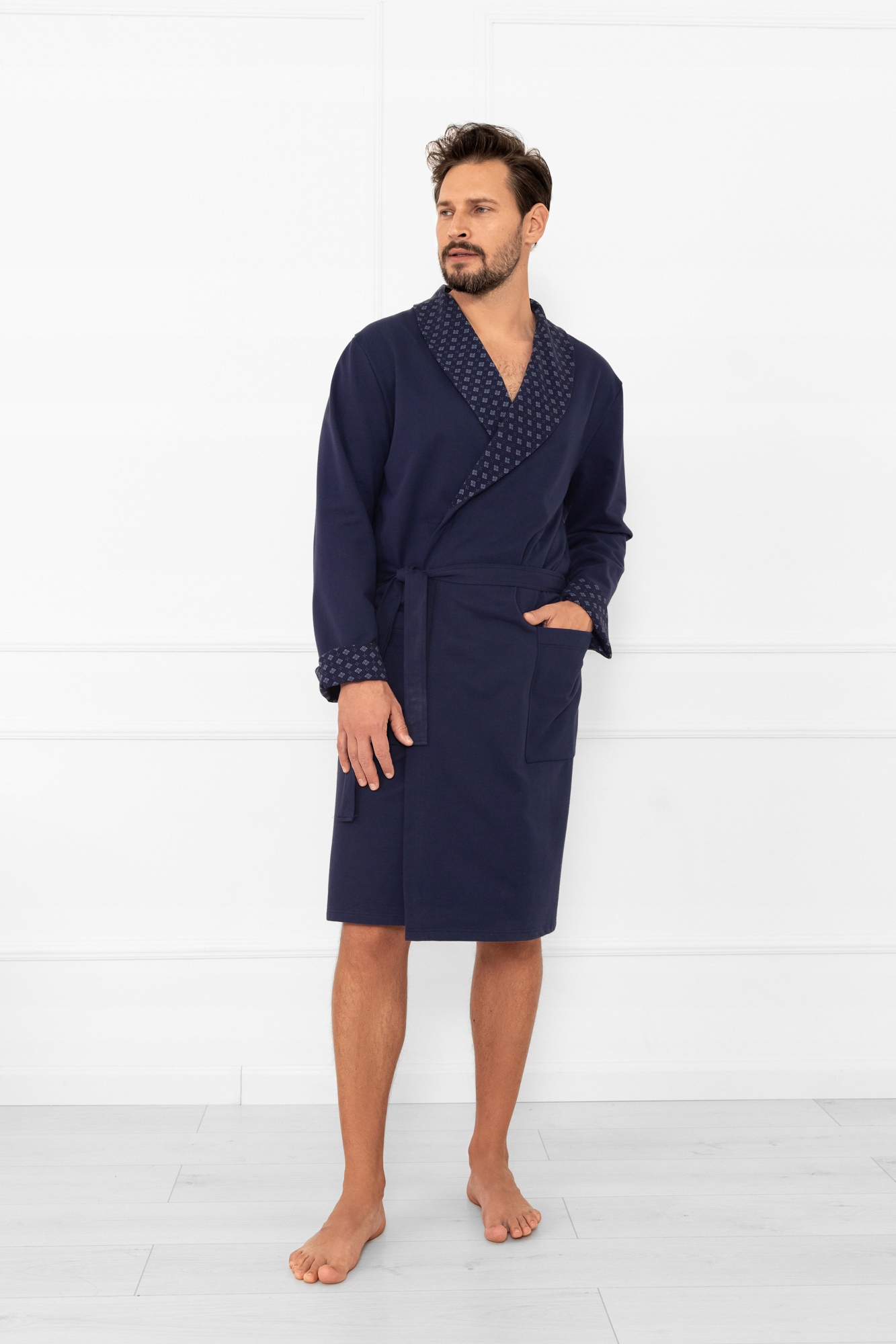 Pánský župan s dlouhým rukávem Gerard XXL Italian Fashion