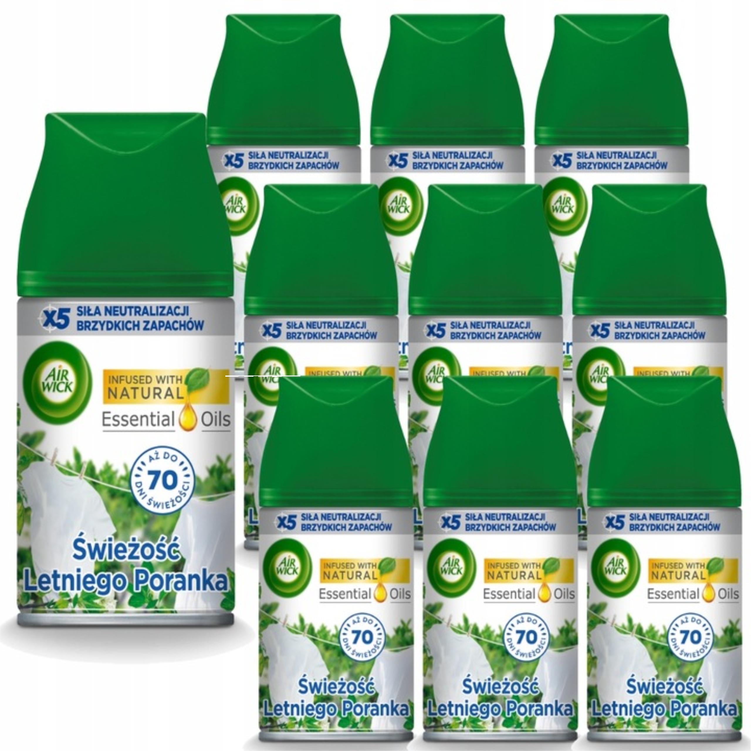 Air Wick Náplně Osvěžovače Vzduchu Svěžest Letního Rána 10 X 250 ML