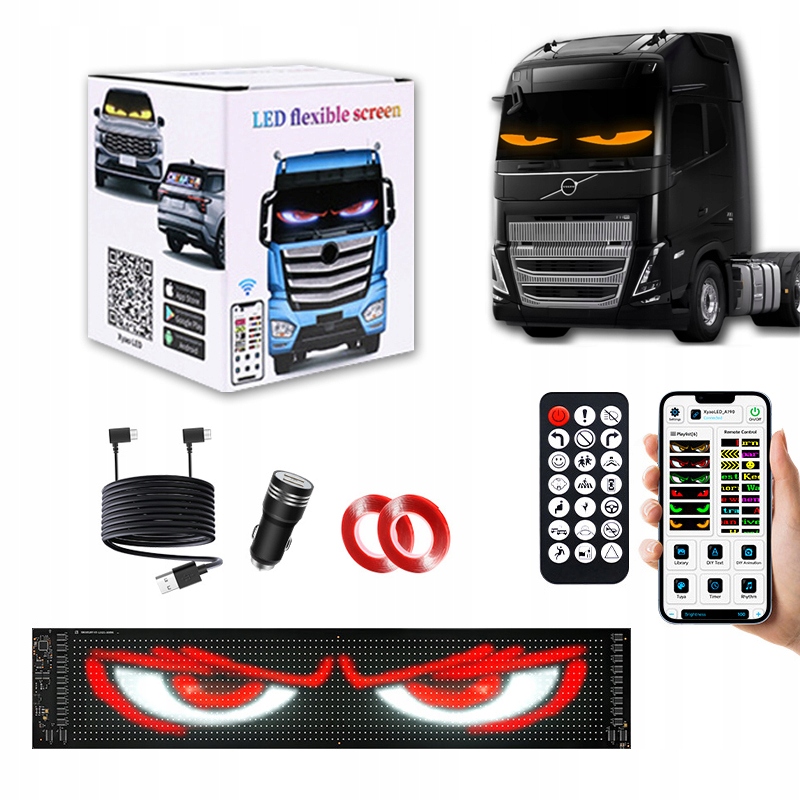 Autolampa pro Led pásek do auta Devil's Eyes 59x12 cm pro nákladní automobily Tir