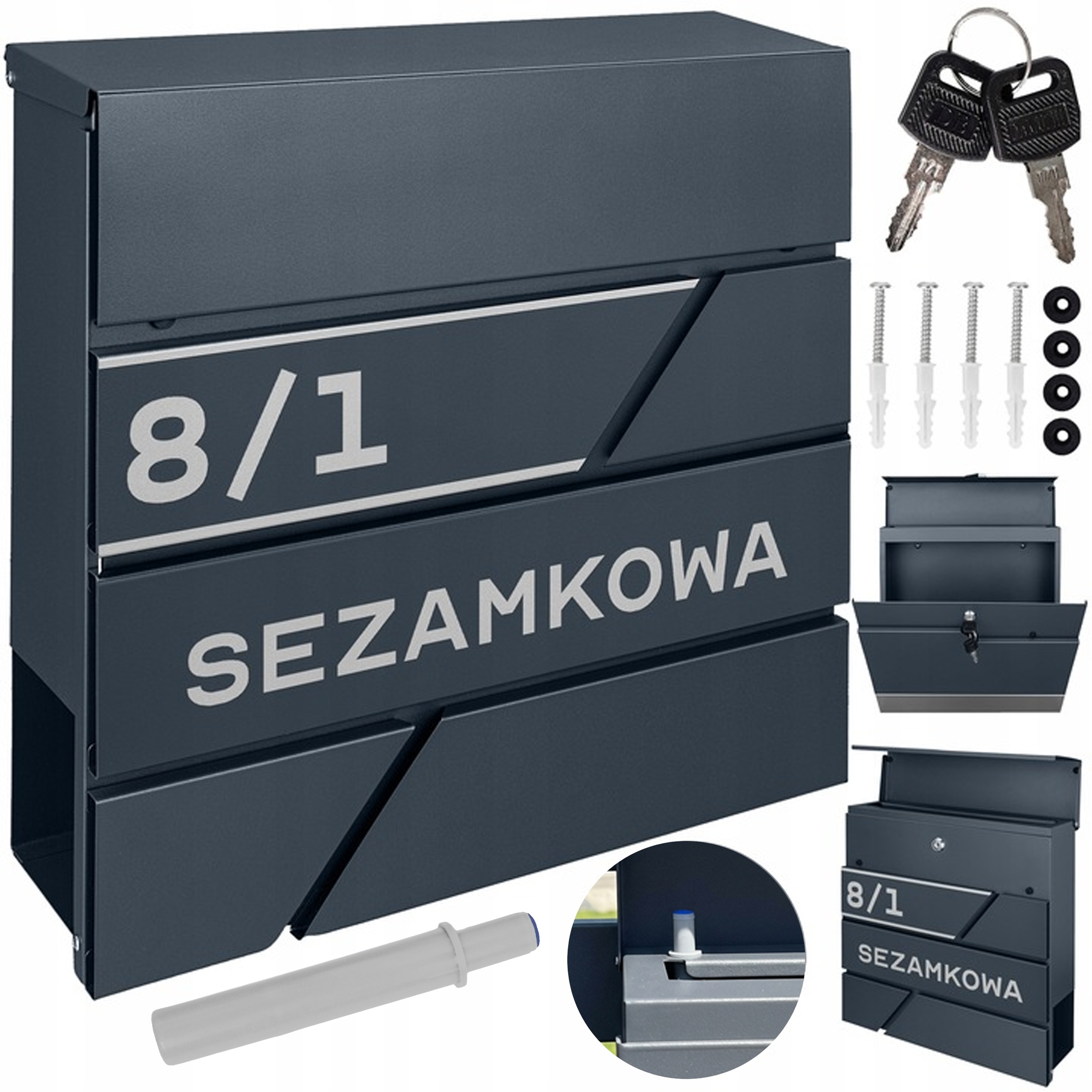 Poštovní Schránka Noviny Poštovní Antracit Vzor