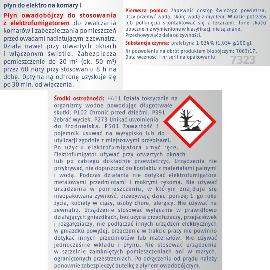 Bros Płyn Do Elektrofumigatiora Na Komary Działa Do 60 NOCY 2x40ml Rodzaj inny