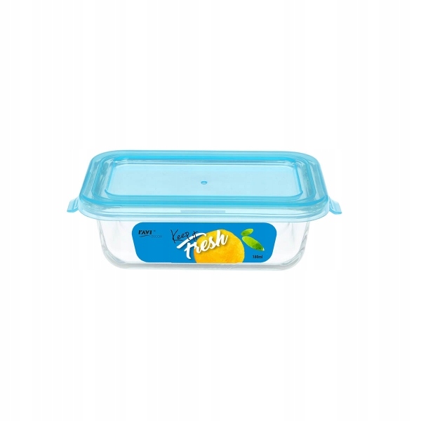 POJEMNIK NA ŻYWNOŚĆ SZKLANY Z POKRYWKĄ 650 ML Marka Ravi