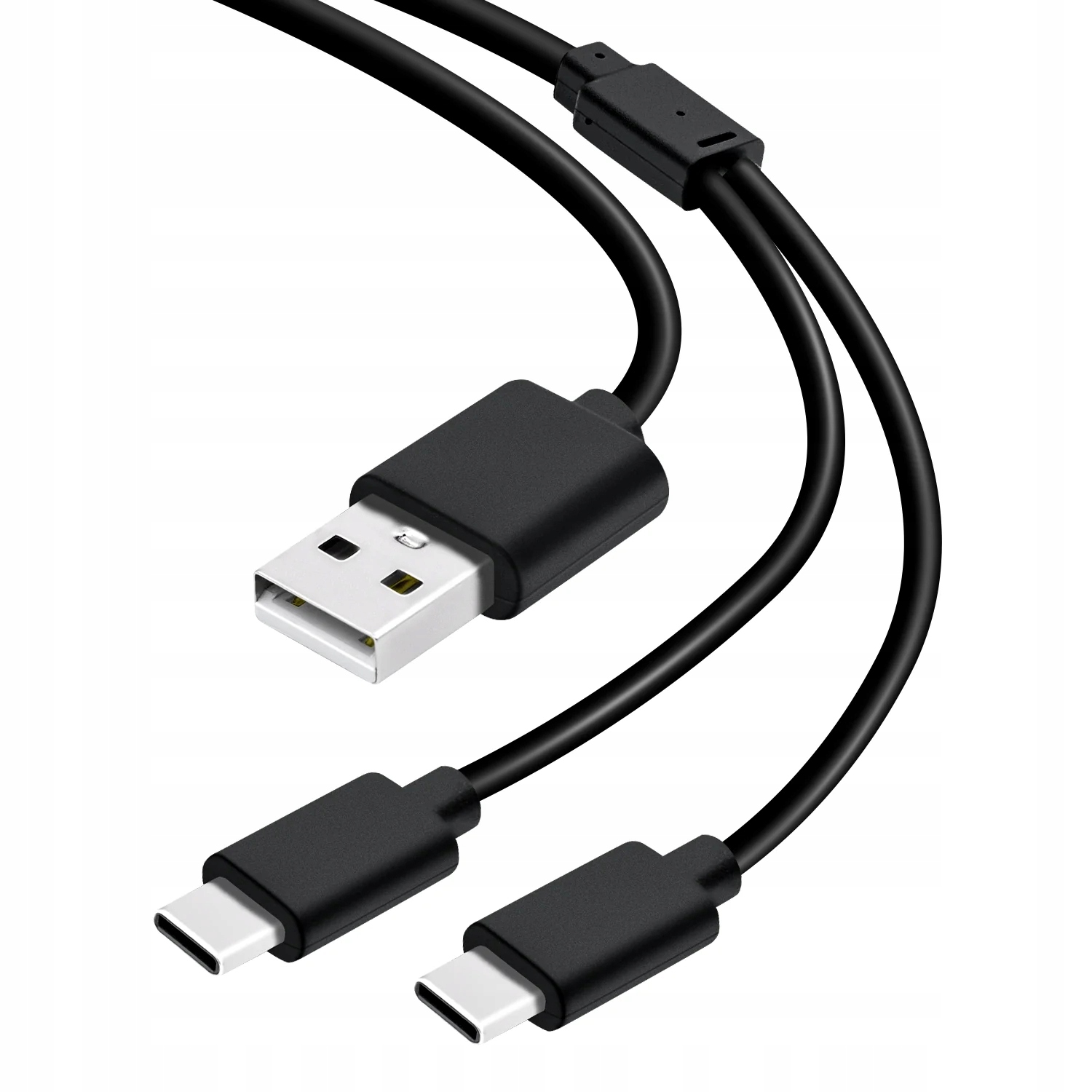 2w1 Kabel podwójny 2x USB-C do USB 0.8m do pada DualSense PS5 Slim, PS VR2