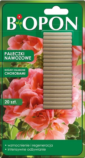 

BiOPON pałeczki nawóz do roślin osłabionych A'20