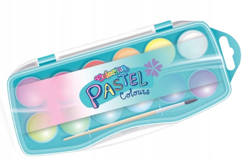 COLORINO Farby Wodne Akwarele ZESTAW 12 Kolorów