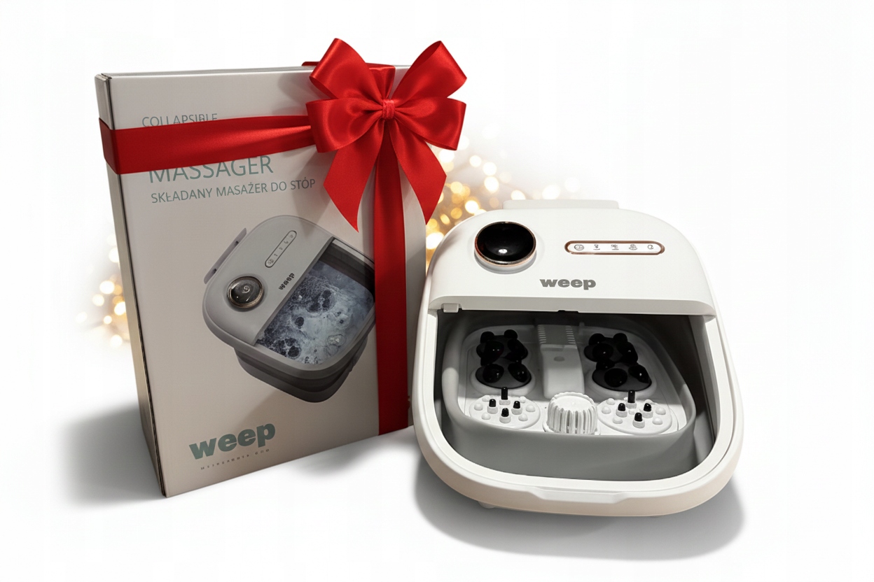 Masażer Do Stóp Wodny Weep D5 Składany Hydromasażer Grzanie Rolki Shiatsu