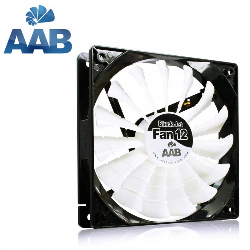 3xAAB BLACK JET FAN 12-CM SUPER CHŁODZENIE NAJMOCNIEJSZY WENTYLATOR 170m3/h Prędkość 1600 obr./min.
