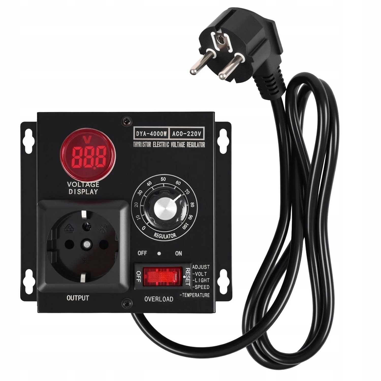 Regulator Napięcia Obrotów Silnika Mocy Grzałki Sterownik 2.3KW