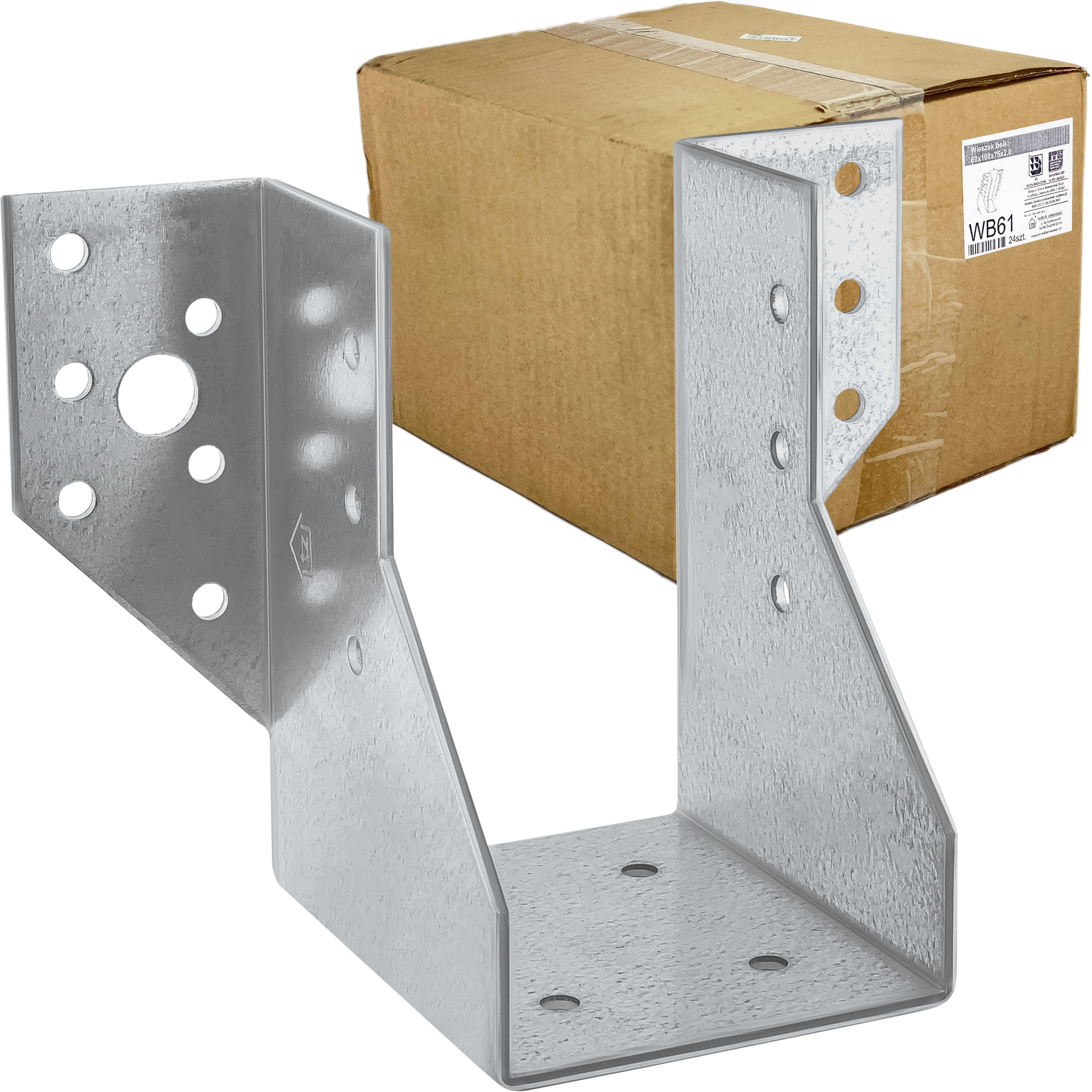 Věšáky nosníky 60 x 100 mm 24 ks Ce Pevné gr. 2mm WB61