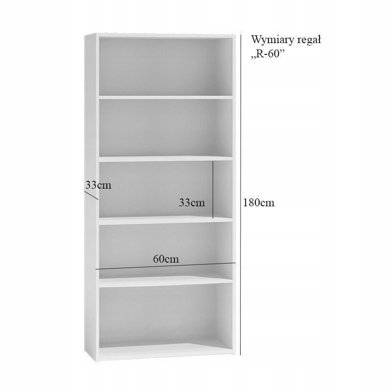 BIAŁY REGAŁ 40CM PÓŁKA SZAFKA KSIĄŻKI SEGREGATORY Kod producenta REG-40CM BIEL MAT