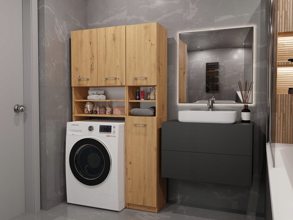 Szafka łazienkowa MARPOL zestaw dąb artisan TOP Szerokość mebla 96 cm