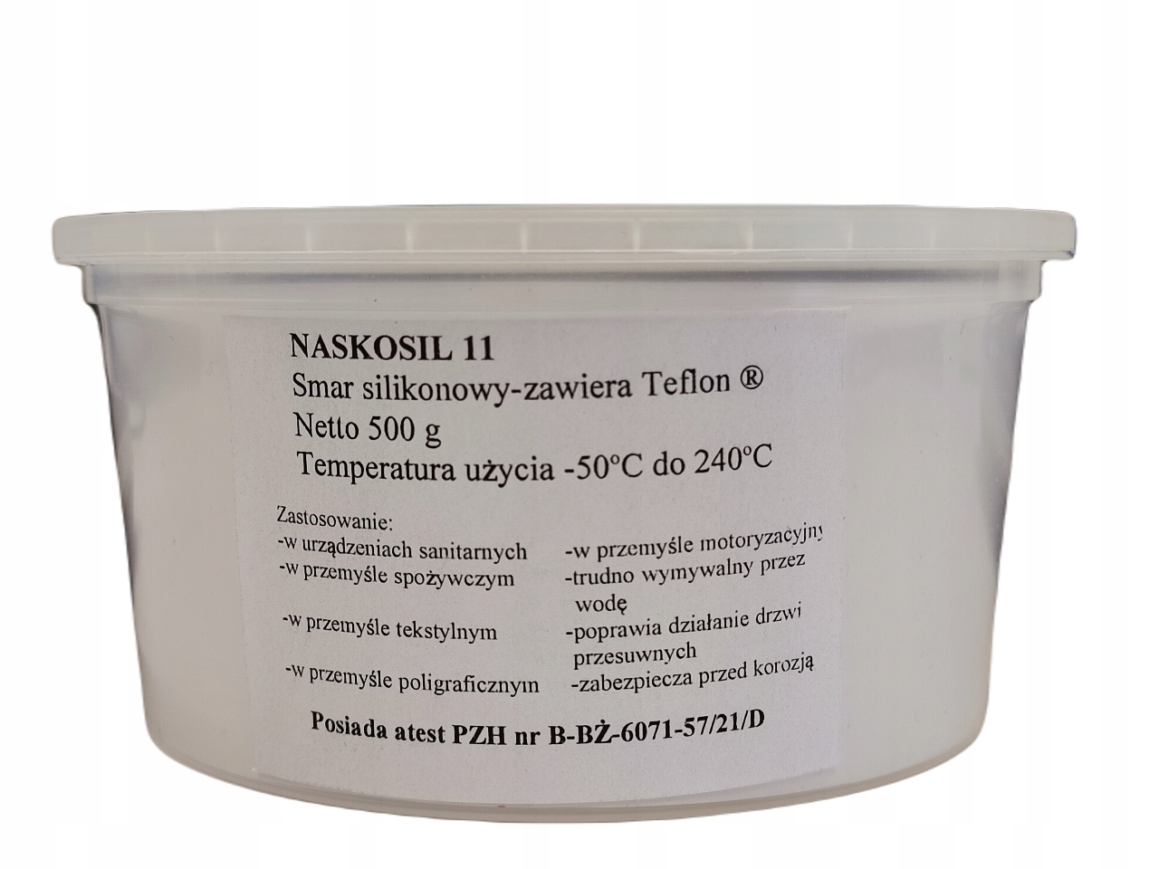 Smar Naskosil 11 500g - smar silikonowo-teflonowy
