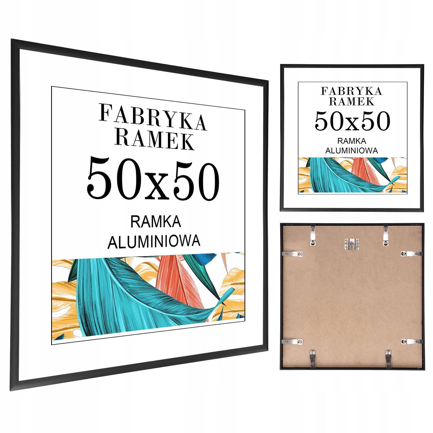 

Ramka 50x50 ramki na zdjęcia aluminiowa czarna