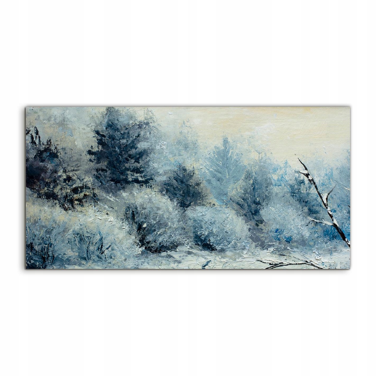 Akrylový obraz 140x70 moderný Zima Krajina Les