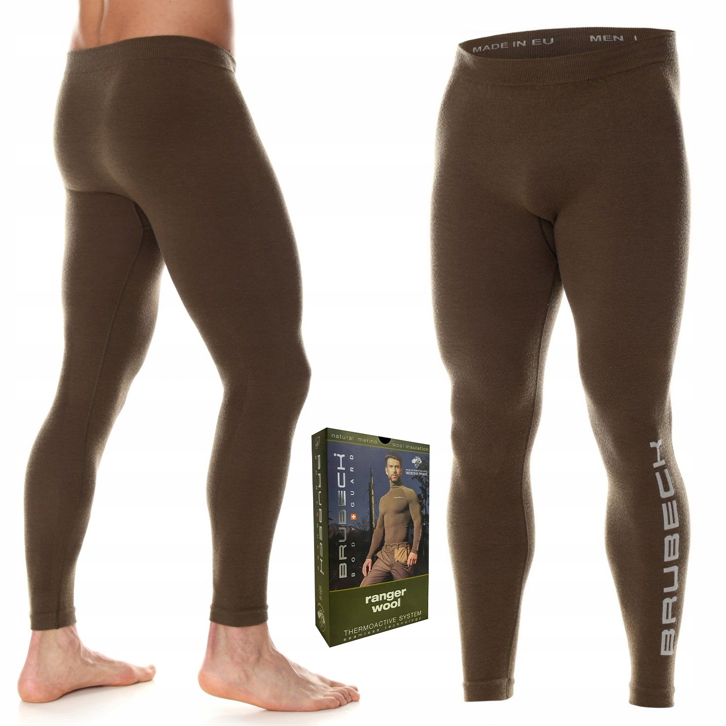 Termoaktivní Kalhoty Brubeck Ranger Wool Pánské kalhotky Merino vlna XXL