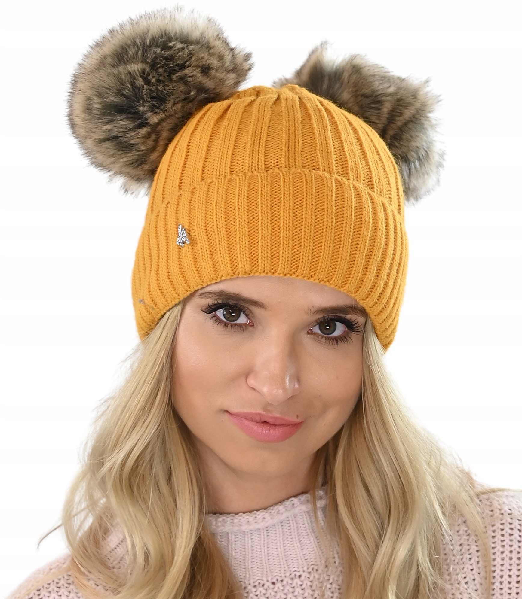 

Czapka zimowa dziecięca dwa pompony Y3