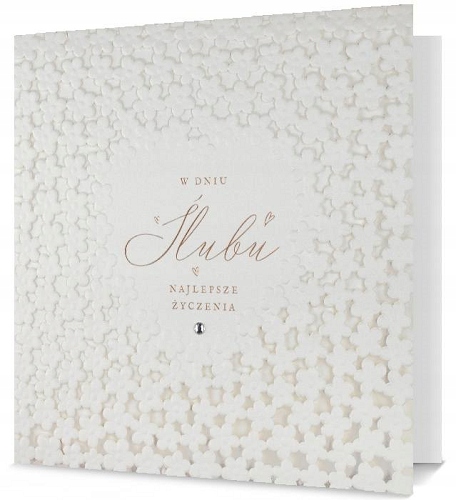 

Kartka na ślub z życzeniami ażurowa H902