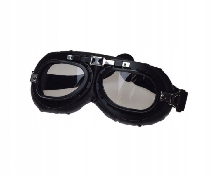 Gogle weteran model t01 czarny mat Typ retro